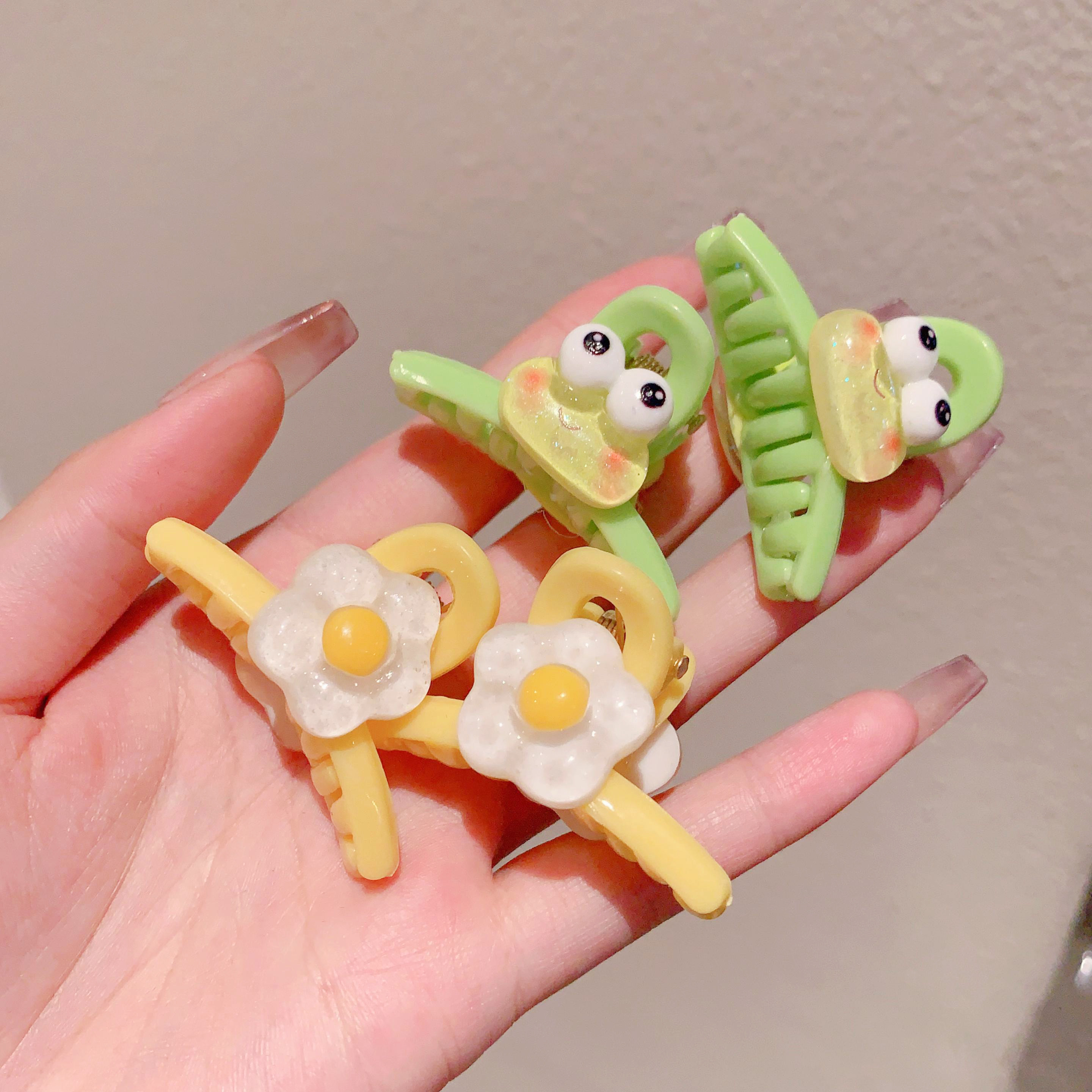 甜美粉色儿童卡通发卡小女孩刘海碎发小抓夹女宝宝糖果发夹头饰