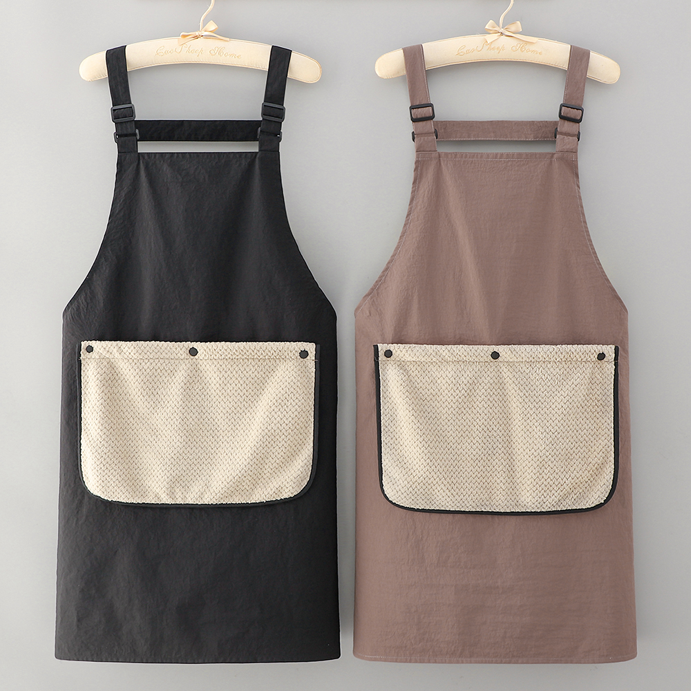 新款背带围裙可调节防水耐脏