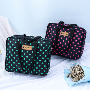短途小容量旅行袋防水妈咪包旅游包波点手提包单肩购物包女 韩版
