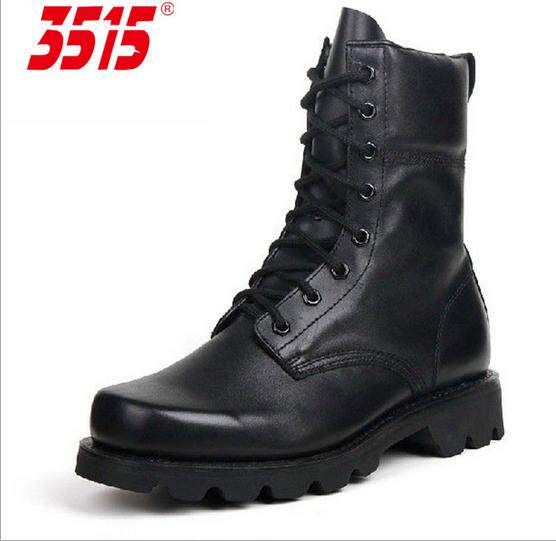 Boots militaires en Première couche de cuir - Ref 1397889 Image 5