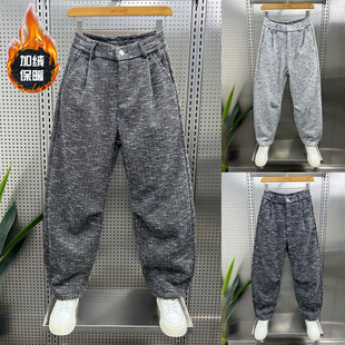 潮流简约百搭弯刀裤 2025秋冬新款 宽松高级感直筒裤 男士 加绒休闲裤