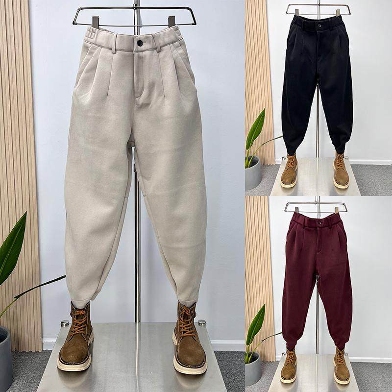 2025秋冬男款潮流褶皱设计休闲裤宽松阔腿小脚哈伦裤百搭运动卫裤,男装,休闲裤,淘宝优惠券,粉丝福利购,淘宝优惠卷
