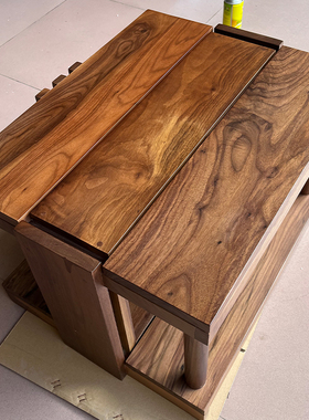 爵士YSD2影视单二层音响机柜胡桃木实木功放机架HIFI胆机转盘设备