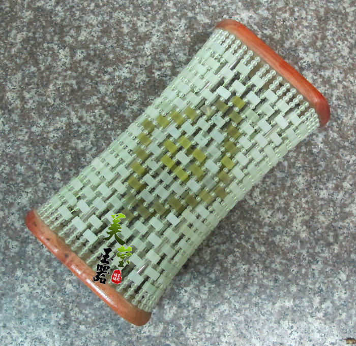 美莹玉器天然玉石枕头岫玉颈椎枕真玉空芯玉枕单人包邮YZ11