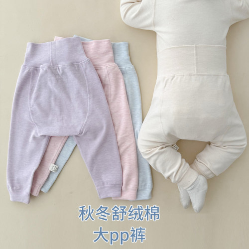 秋冬加厚舒绒棉婴儿裤子大pp裤