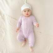 婴儿连体衣夏季 新生儿莫代尔婴幼儿衣服睡衣小月龄宝宝空调服 薄款