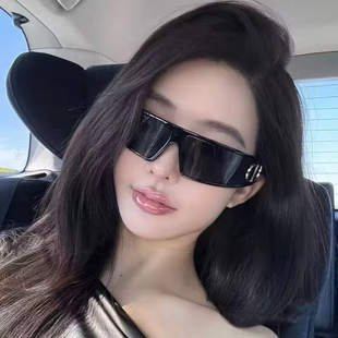 2025新款CD发箍墨镜女高级感二合一Y2K连体太阳镜防紫外线d家眼镜