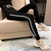 清仓莫代尔高腰女外穿春秋季 收腹芭比瑜伽打底裤 防走光黑色紧身款