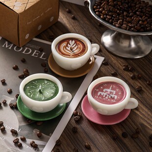 现代创意烟花爱心拉花咖啡杯造型香薰蜡烛结婚伴手礼创意小众礼品