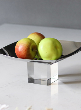 现代轻奢人造水晶金属装饰品摆件