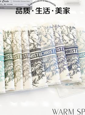 高颜值棉麻餐厅桌垫餐垫防水防污隔热高级感装饰垫餐盘杯垫咖啡垫