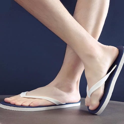 人字拖男士夏季防滑QPO流平底凉拖鞋外橡胶户潮穿休闲个性滩夹脚