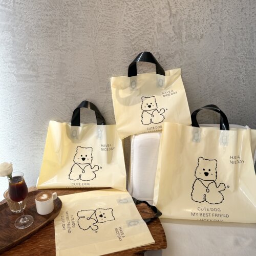 服装手提袋加厚塑料袋卡通购物袋