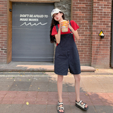 韩版显瘦波点背带裤女夏季2025新款可盐可甜通勤百搭T恤短裤，女装连体裤，2C007