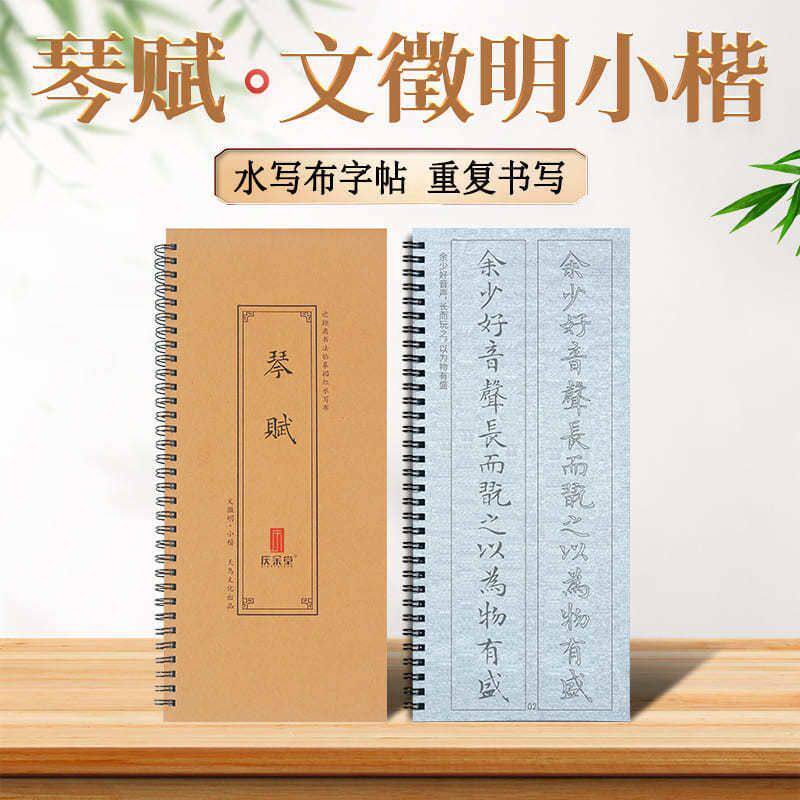 文徵明小楷水写布琴赋全文27页字帖毛笔书法临摹描红练习水写本