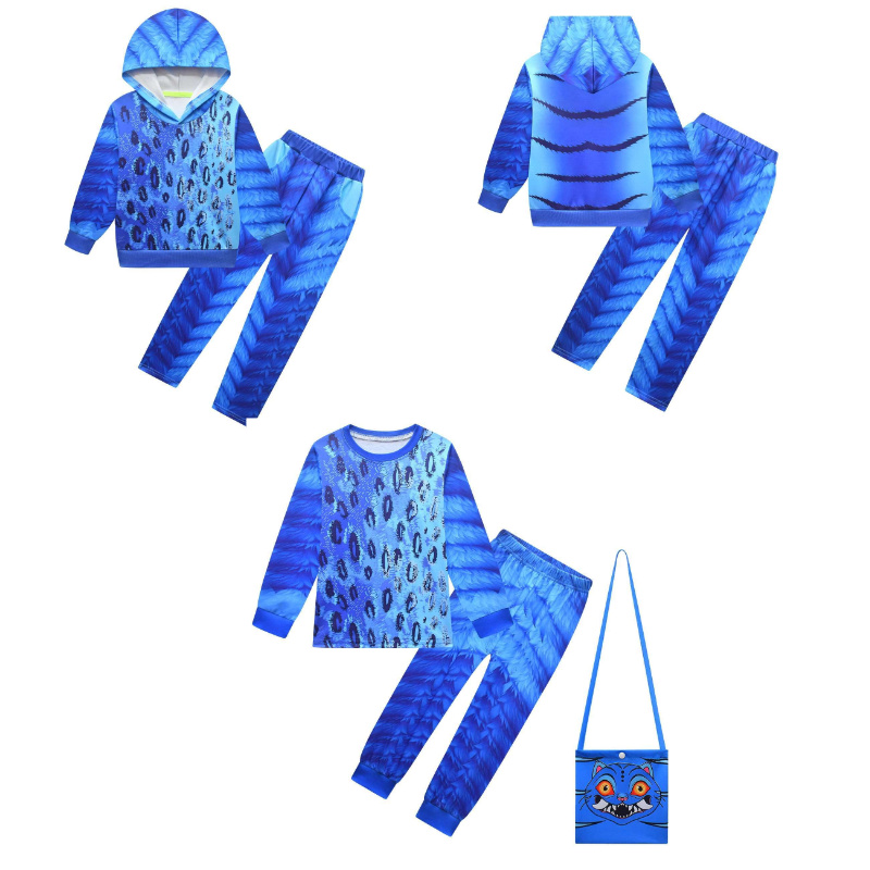 猎魔女团kpop Demon Hunters可爱的老虎卫衣秋冬季套装儿童演出服