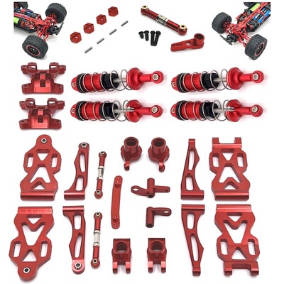 JJRC遥控车Q130Q141AB金属零配件OP升级改装减避震器摆臂转向组件