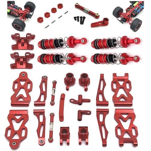 JJRC遥控车Q130Q141AB金属零配件OP升级改装减避震器摆臂转向组件