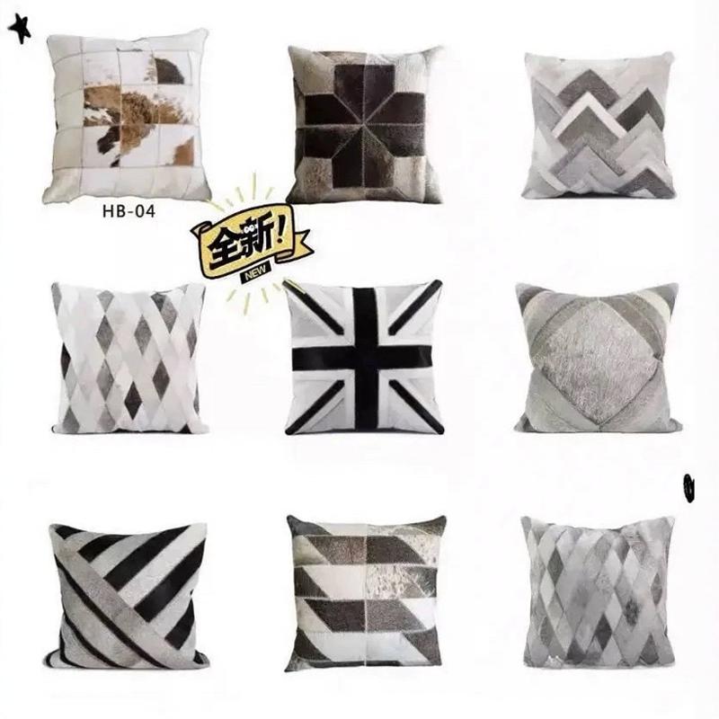 专业定制纯手工牛皮抱枕腰枕枕头高端轻奢真皮抱枕靠垫沙发靠枕