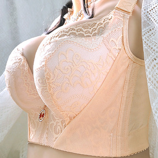 内衣女胖mm收副乳上托防下垂大胸文胸CD157 五排扣中厚有钢圈大码