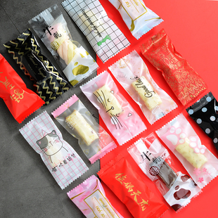牛轧糖包装袋家用透明奶糕糖纸新年牛扎糖糖果机封袋子太妃糖袋
