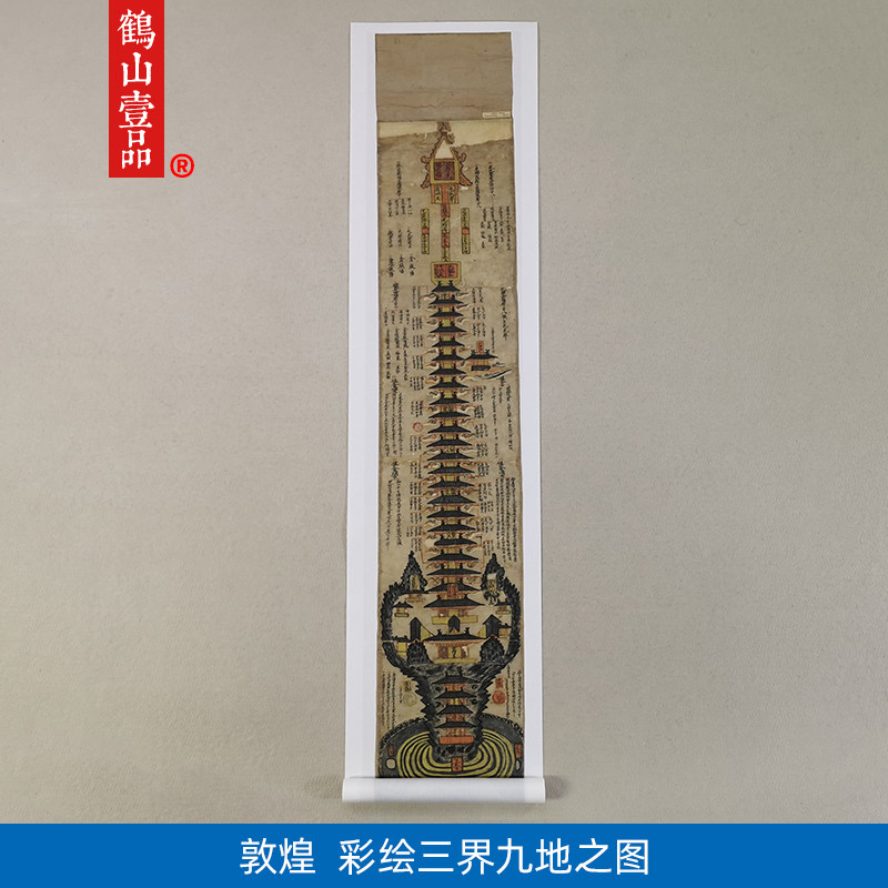 名画复制品复刻敦煌彩绘三界九地之图佛画国画艺术微喷临摹装饰画,家居饰品,国画,淘宝优惠券,粉丝福利购,淘宝优惠卷