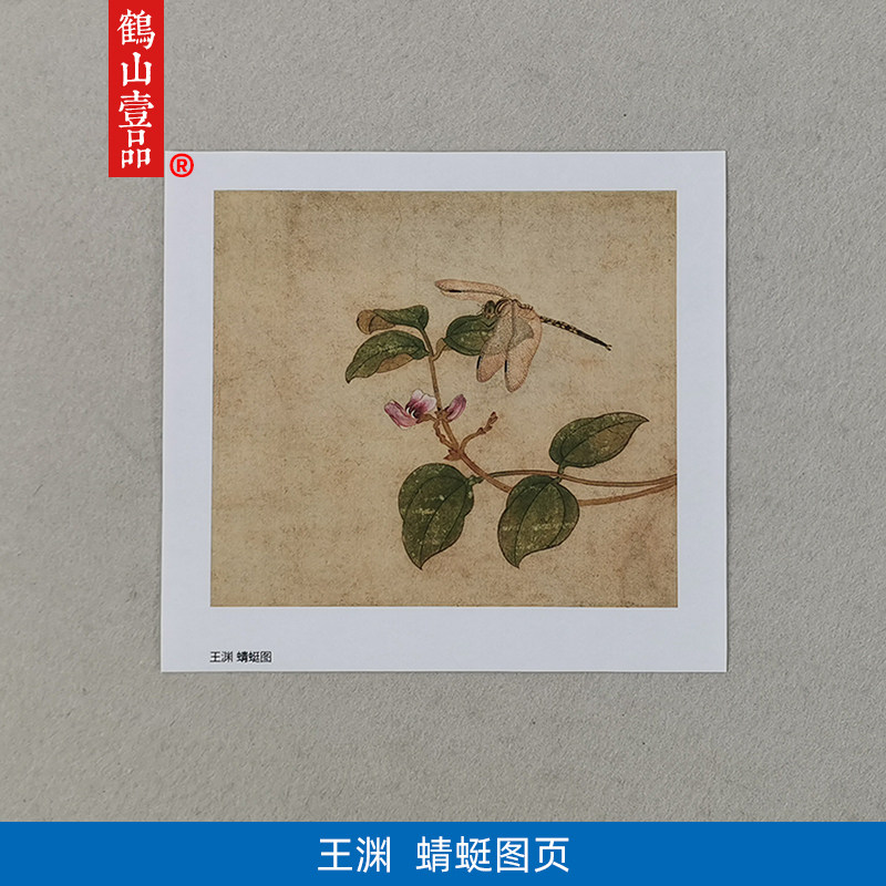 名画复制品宋画小品王渊蜻蜓图工笔草虫画国画艺术微喷临摹装饰画