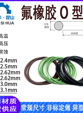 氟胶O型圈粗2.4/2.5/2.62/2.65/3/3.1氟橡胶o型密封圈o形圈o型圈
