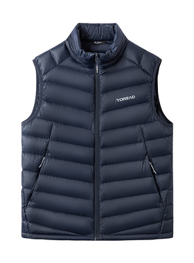 探路者羽绒马甲男2023秋冬新款户外坎肩轻薄保暖背心TAFFAL91306