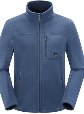 探路者抓绒服男秋冬开衫摇拉绒外套抓绒衣TACCAL91239/92240