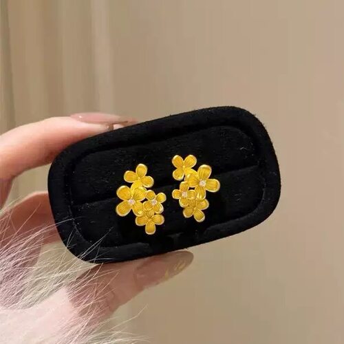 桂花耳钉女小众设计轻奢高级甜美氛围感精致时尚百搭复古气质耳环