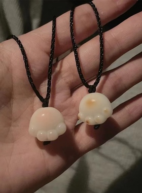 福利款～国潮炭烧菩提猫爪编织项链简约可爱气质锁骨链项链学生韩