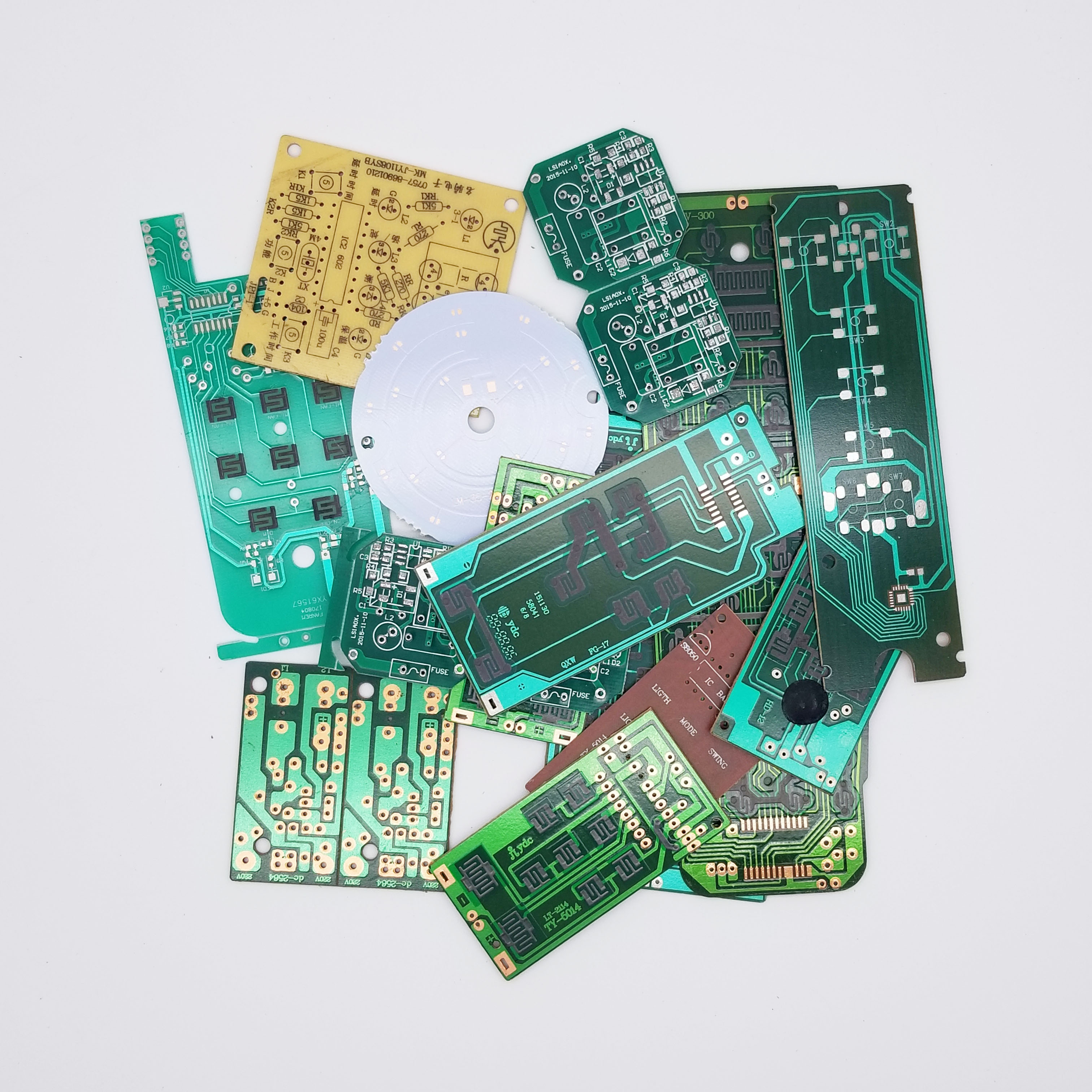 9元500克混装线路板 混装电子元件包 PCB板材 洞洞板 碳板双面板 电子元器件市场 PCB电路板/印刷线路板 原图主图