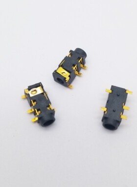 （5个）PJ-327A镀金5脚贴片耳机插座 3.5MM 母座