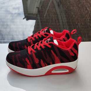 中国梦之队操之律红花迷彩女鞋 休闲运动摇摇鞋健身操广场跳舞鞋