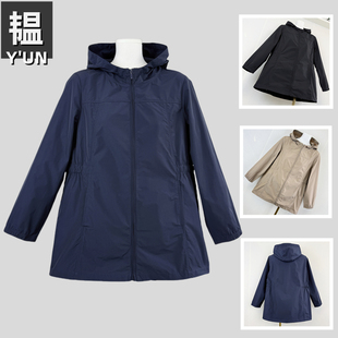 连帽收腰阔型风衣外套女休闲百搭中款 女装 上衣 新款 YUN韫2025春季