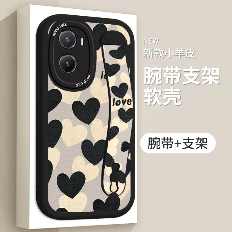 适用vivoY35手机壳vivoy35+时尚小羊皮V2279A个性腕带vivoy35a防摔vⅰvo丫35新款V2230A简约voy35L女情侣创意