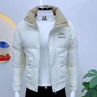 新款 修身 男士 韩版 帅气百搭潮牌保暖棉衣外套 棉服简约时尚 2025冬季