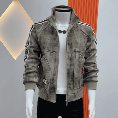 立领秋冬修身时尚男士夹克保暖