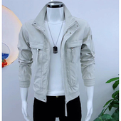 修身 韩版 休闲时尚 高级感立领百搭薄款 外套潮 男士 工装 夹克春秋新款