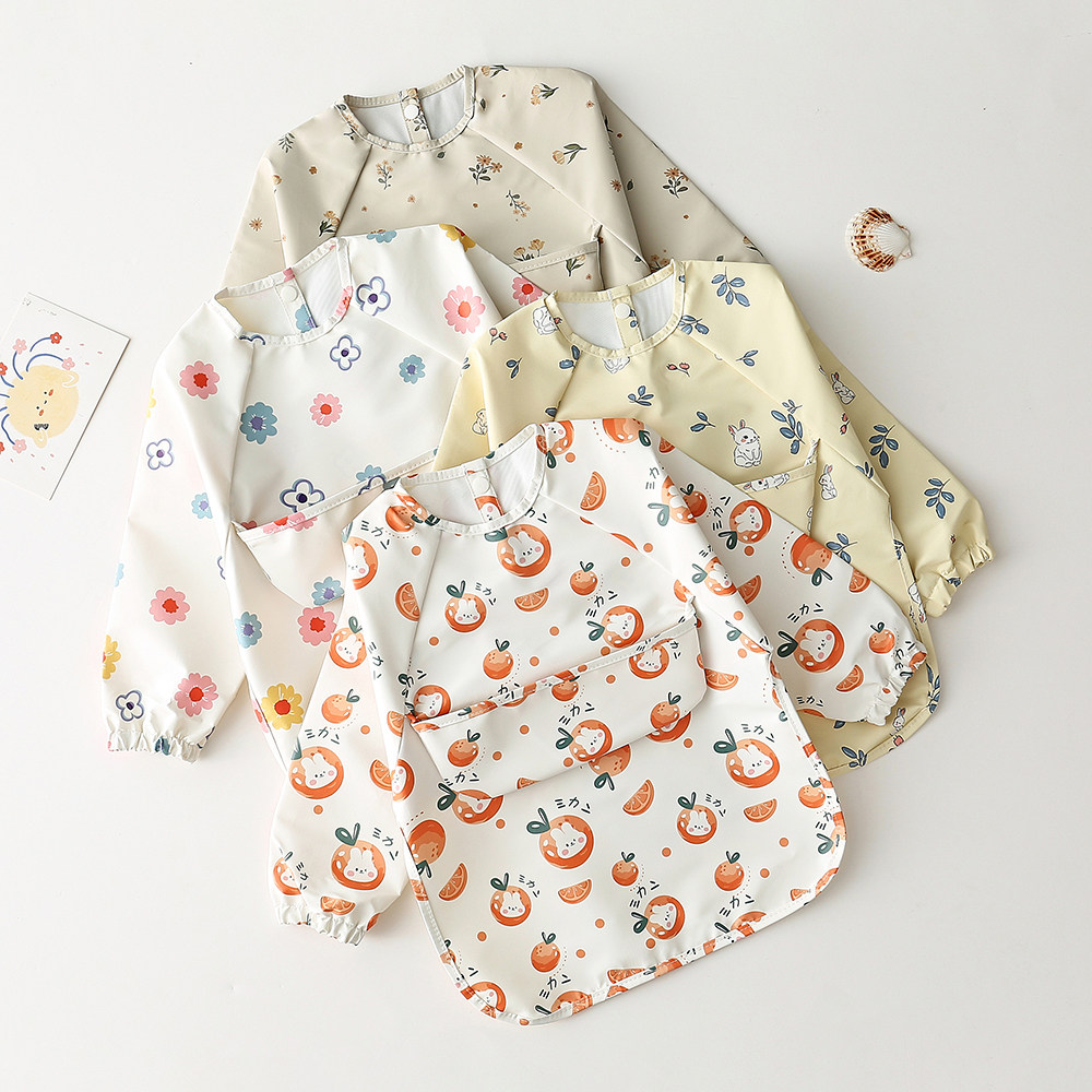 ins丹麦儿童长袖全身防水脏反穿衣男女宝宝吃饭罩衣婴儿围兜护衣,童装/婴儿装/亲子装,反穿衣/罩衣,淘宝优惠券,粉丝福利购,淘宝优惠卷