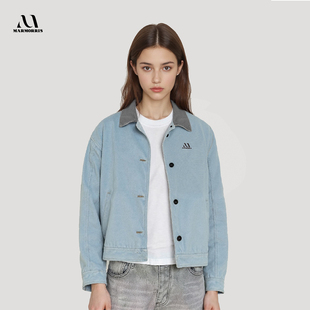 MARMORRIS美式复古水洗夹克炒盐做旧短宽Boxy版型Cleanfit外套