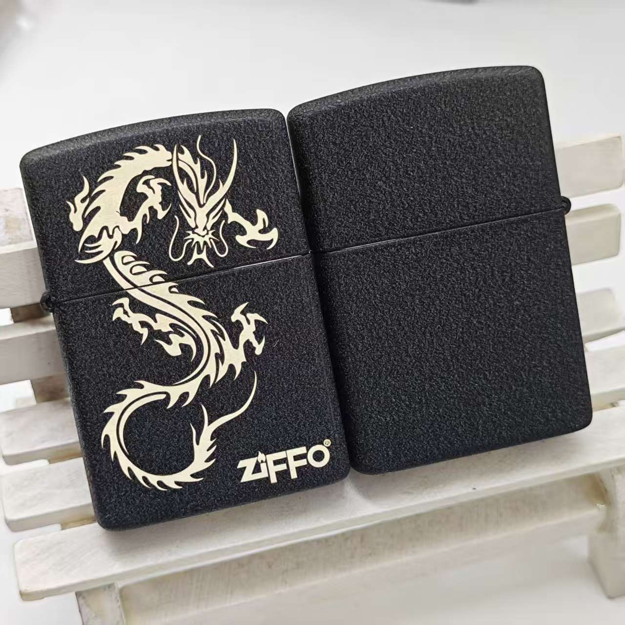 打火机ZIFFO正品黑磨砂煤油防风免费刻字男士礼物定制刻图ZIP平替