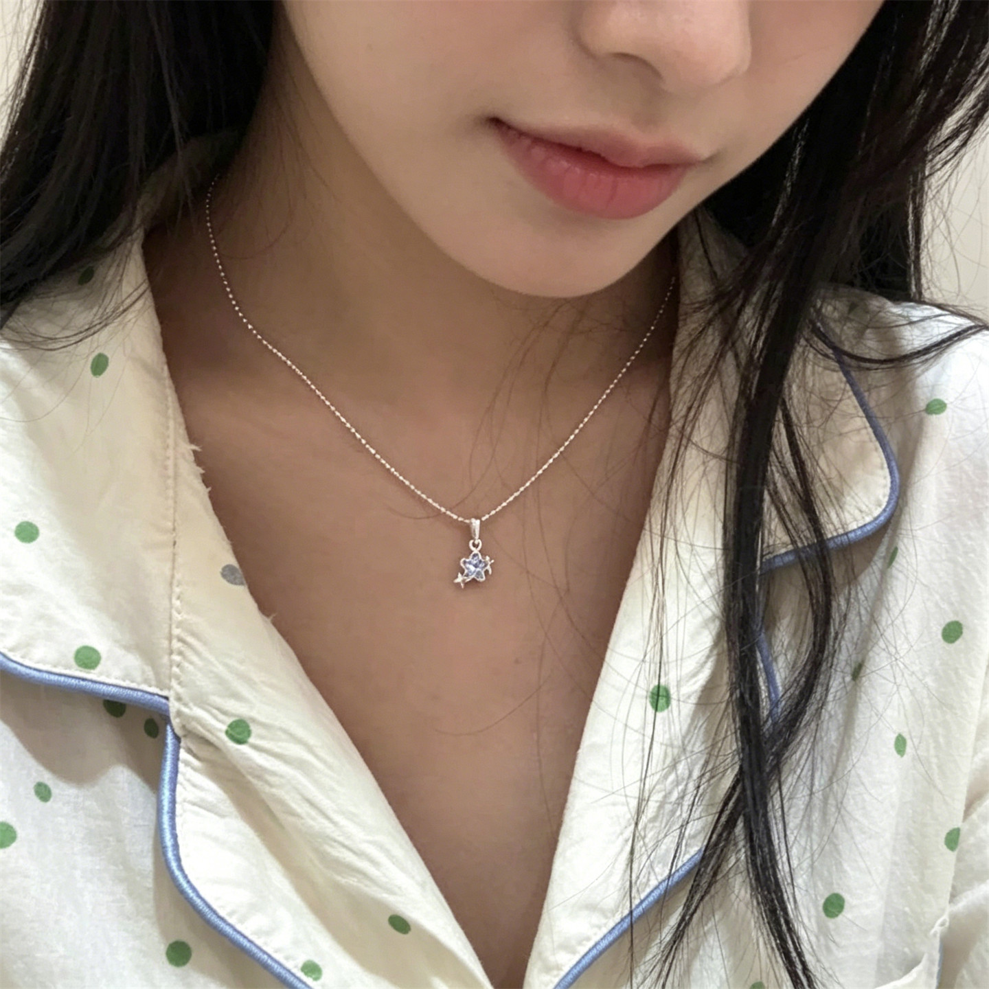 蓝色星星项链女2026新款