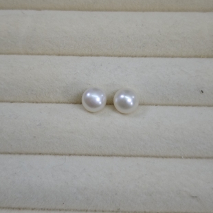 换 退 7.8mm馒头珍珠耳钉 不 特价