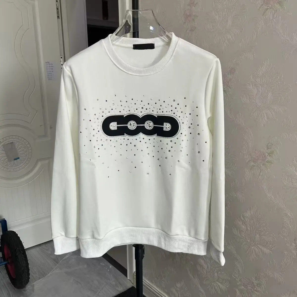 秋季GOOD彩钻假日缤纷糖果宝石圆领长袖卫衣男女轻奢宽松网红上衣