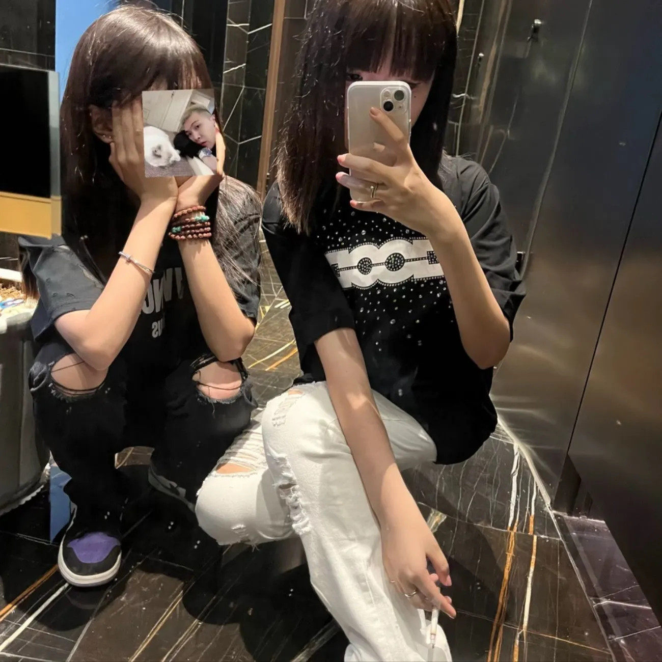 网红同款彩钻学生GOOD假日缤纷糖果时尚纯棉短袖T恤情侣男女同款