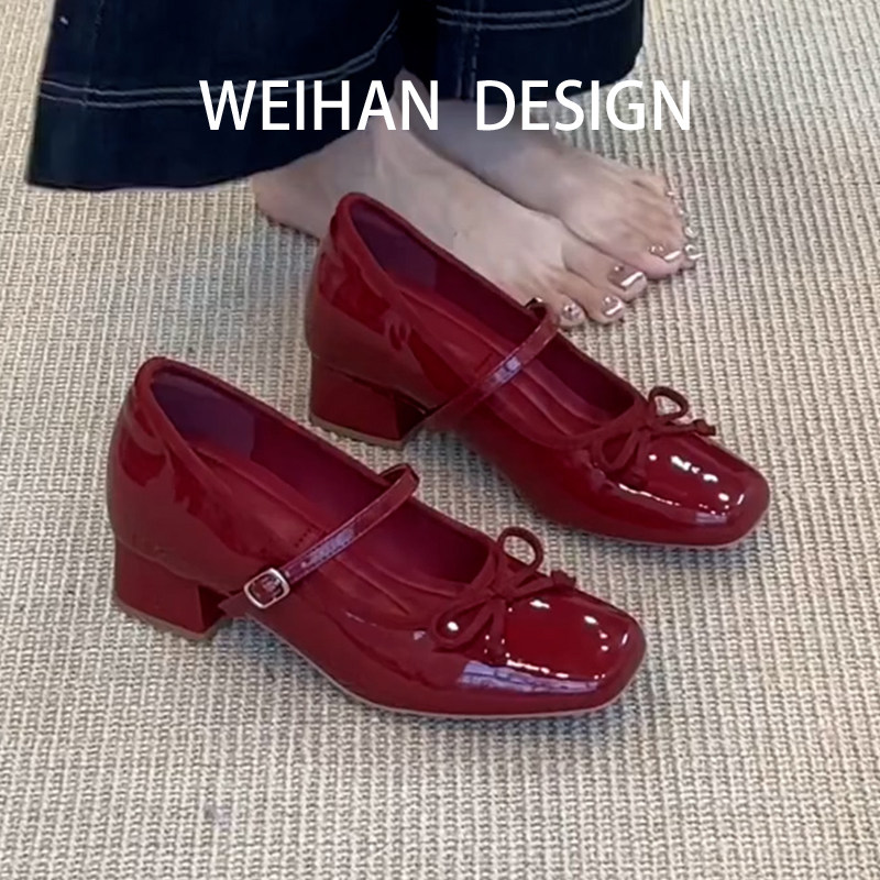 羊皮版!法式红色蝴蝶结