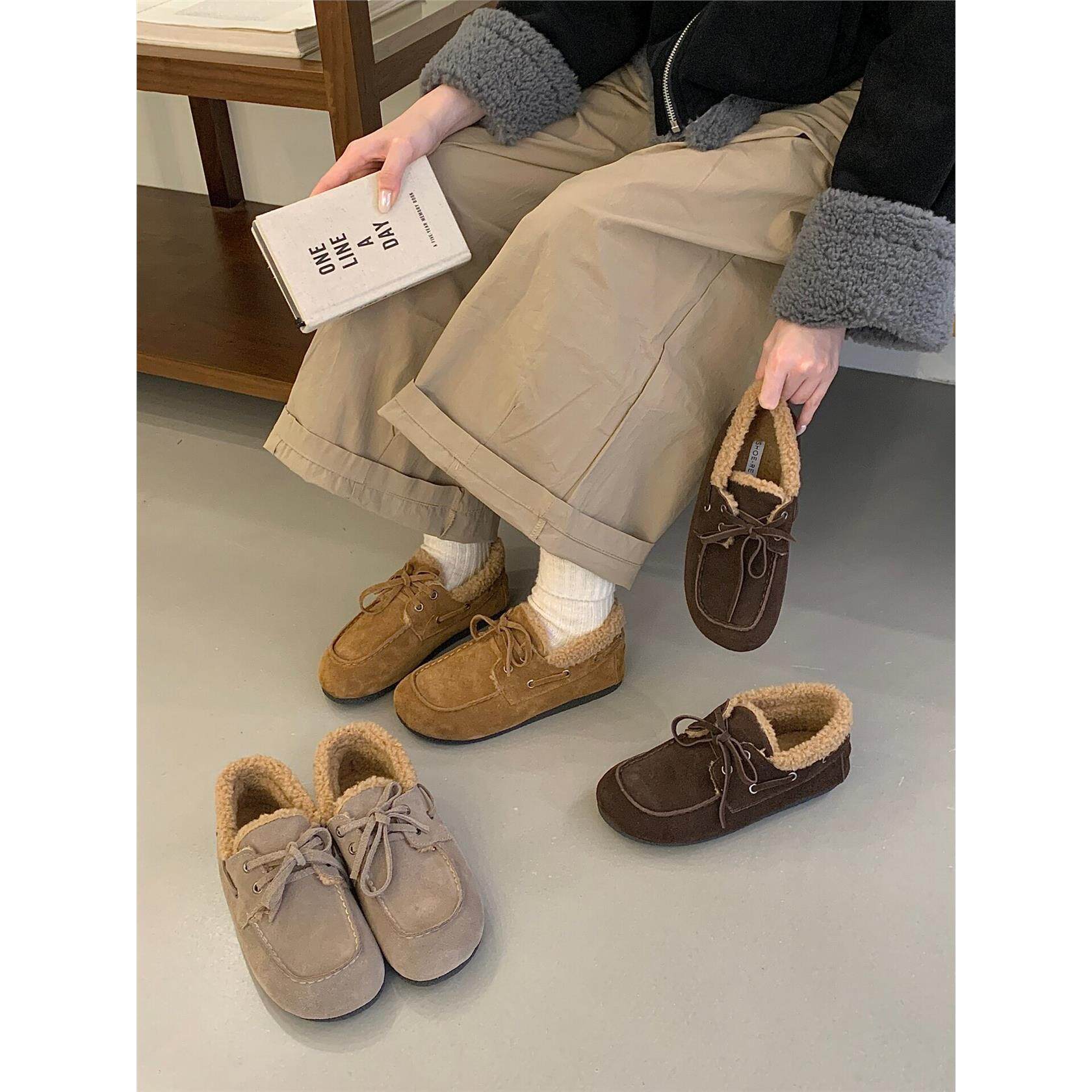 SHOE-REN韩版牛反绒加