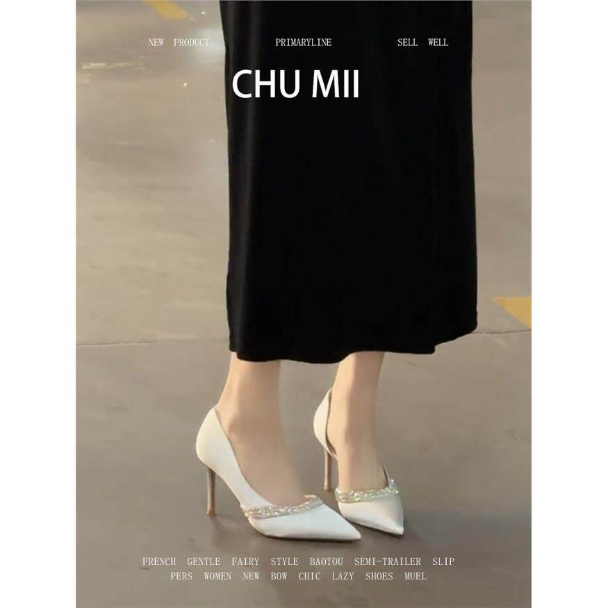 羊皮版！欧美风御姐细跟包头凉鞋女尖头真皮单鞋绝美配裙子高跟鞋